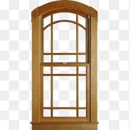 褐色家居落地窗免抠图
