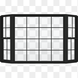 黑色家居落地窗免抠图