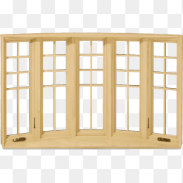 黄色家居落地窗免抠图