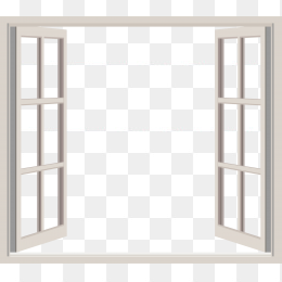 白色家居落地窗免抠图