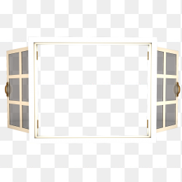 白色家居落地窗免抠图