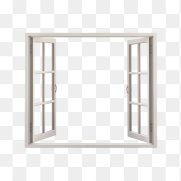 白色家居落地窗免抠图
