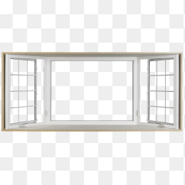 白色家居落地窗免抠图