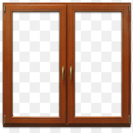 深棕色家居落地窗免抠图