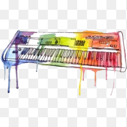 彩色手绘电子琴