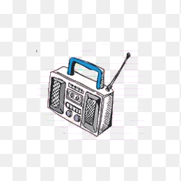 手绘收音机免抠下载