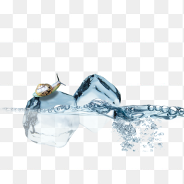 蜗牛冰块素材免抠下载