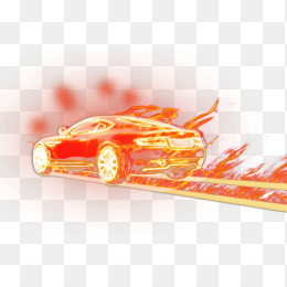 特效火焰免抠素材跑车