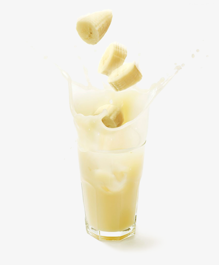 香蕉喷溅牛奶健康食品