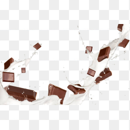 喷溅牛奶巧克力免抠素材