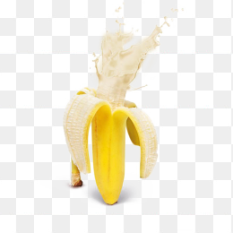 香蕉特效牛奶滴喷溅