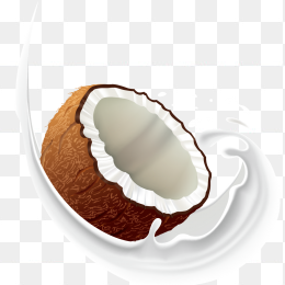 椰子牛奶滴喷溅