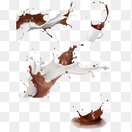 牛奶滴喷溅巧克力免抠素材图