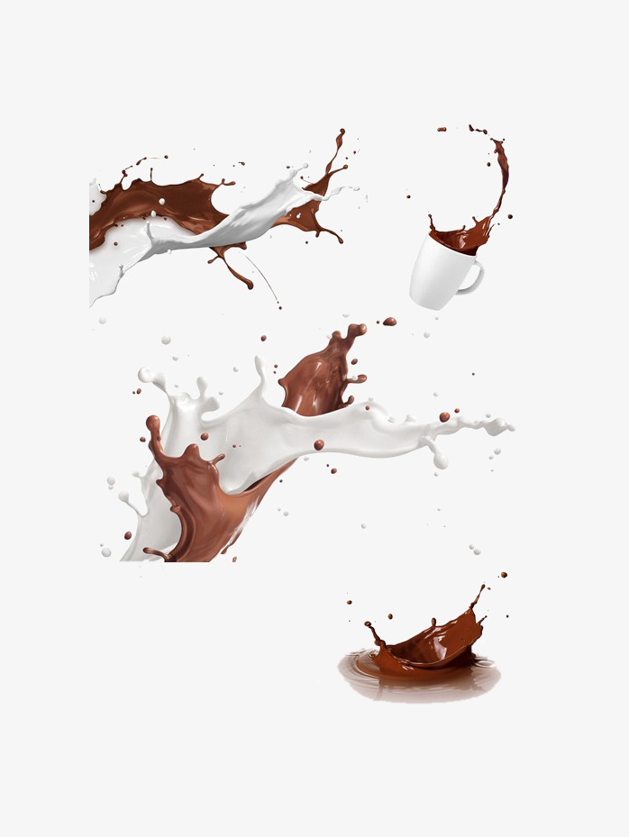 牛奶滴喷溅巧克力免抠素材图
