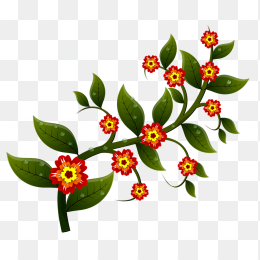 卡通花朵藤蔓