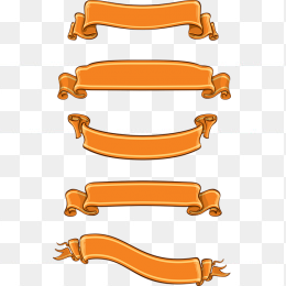 各种橙色飘带