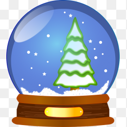 卡通圣诞节水晶球