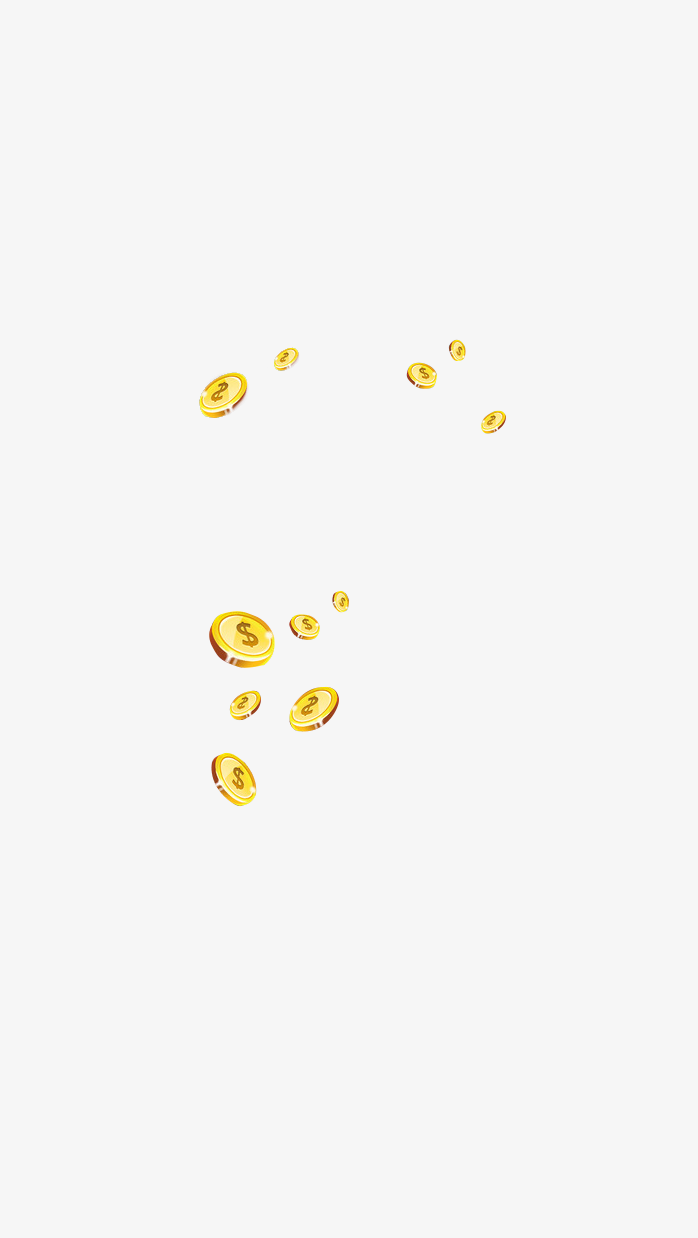 装饰点缀漂浮PNG金币