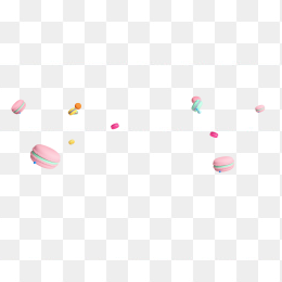 漂浮点缀汉堡包装饰免费