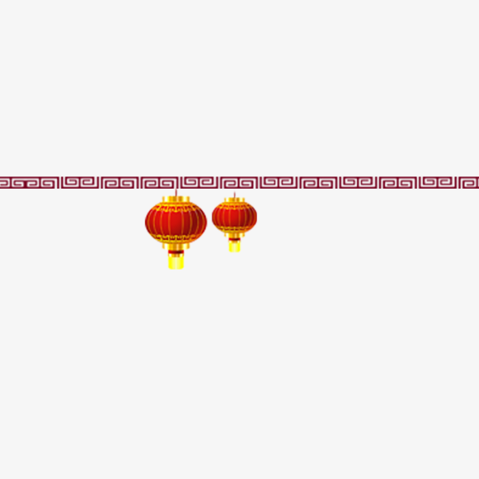 中国风分界线红灯笼
