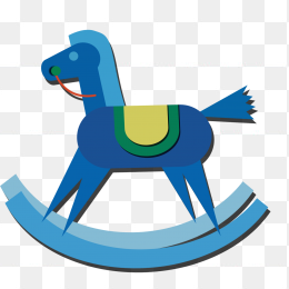 卡通蓝色木马