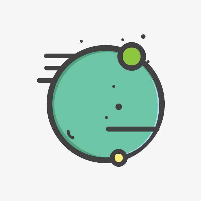 扁平化星球风格图像