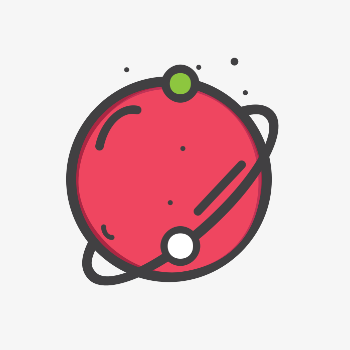 扁平化星球风格图像图案