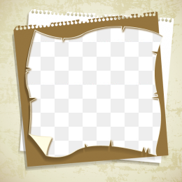 棕色纸张镂空相框
