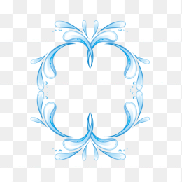 卡通蓝色水花水滴