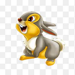 卡通灰色可爱兔子