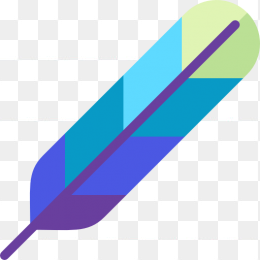 扁平化创意羽毛素材可爱