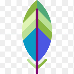 扁平化创意羽毛素材图标