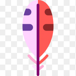 扁平化创意羽毛素材图形