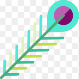 扁平化创意羽毛图形