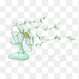 手绘风扇