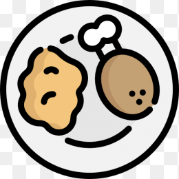 扁平化餐厅炸鸡食物免抠