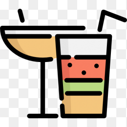 扁平化餐厅食物免抠图标下载