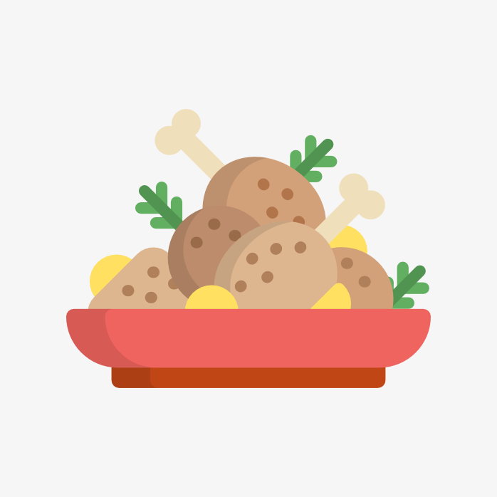 扁平化食物免抠