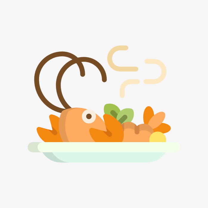 扁平化餐厅食物图标免抠