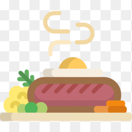 扁平化汉堡包食物图标免抠