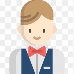男服务员免抠图标素材