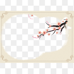 中国风复古镂空边框