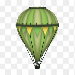 绿色立体热气球