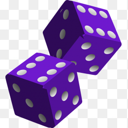 紫色卡通骰子