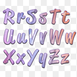 紫色渐变炫酷字母