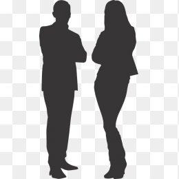 商务男女人物剪影