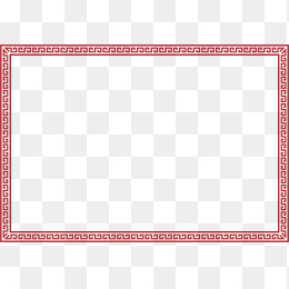 红色中国风元素边框