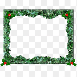 手绘绿色叶子边框