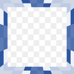 蓝色几何风简约相框