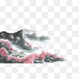 唯美水墨山水画